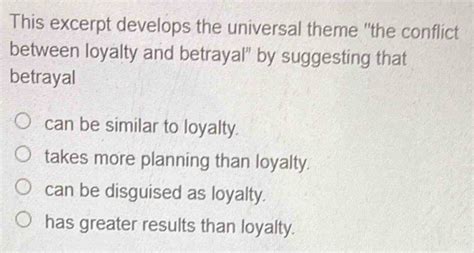 themes that are similar to betrayal